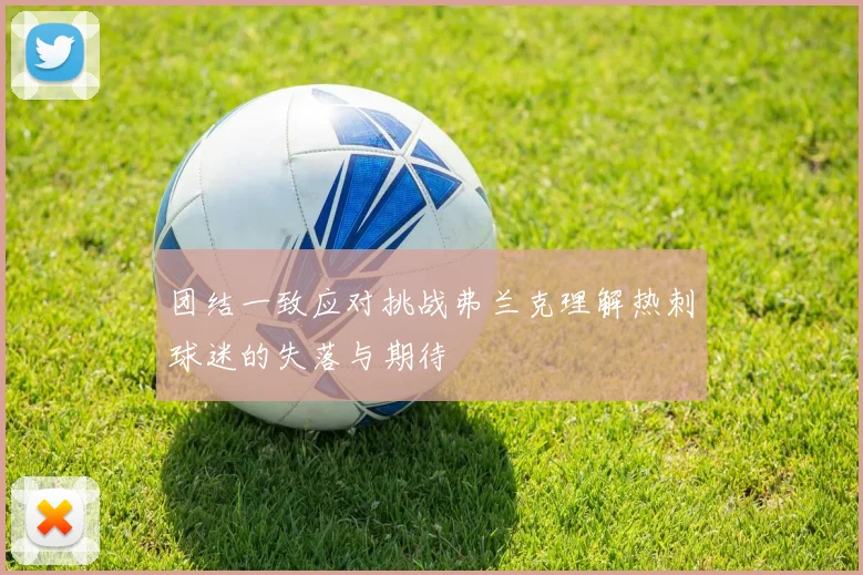团结一致应对挑战弗兰克理解热刺球迷的失落与期待